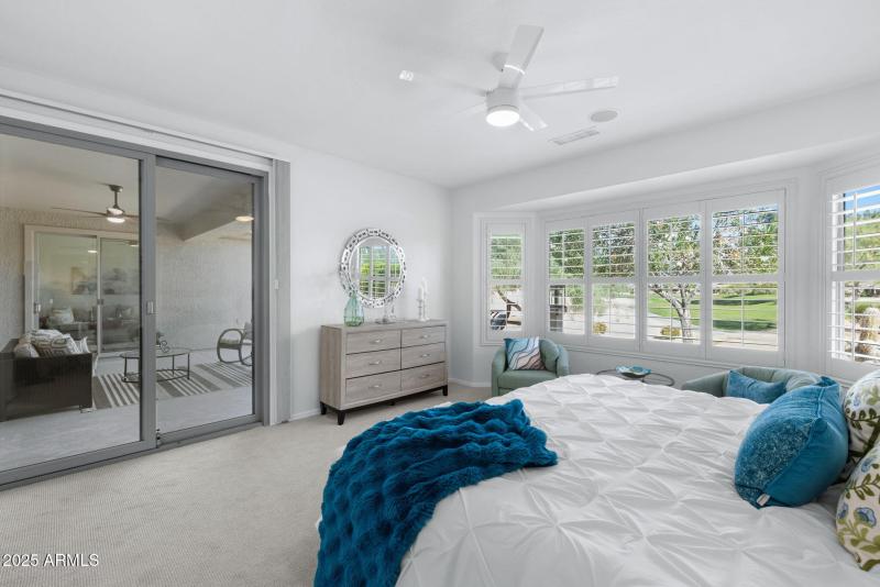 Master Bedroom Suite w Private Patio Ent