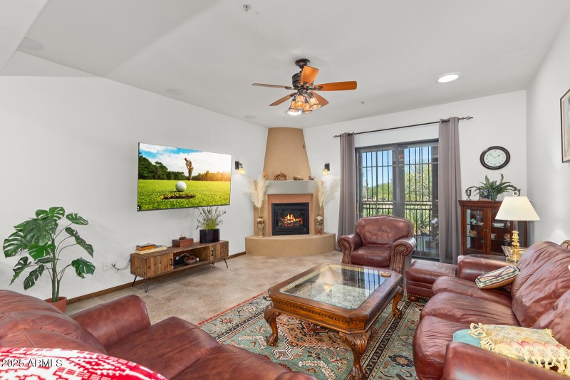 Fireplace adds ambiance