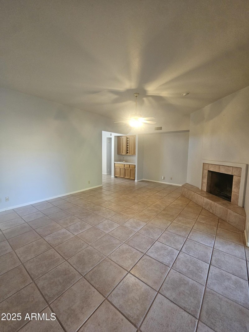 Family Room with Fireplace and Wet Bar