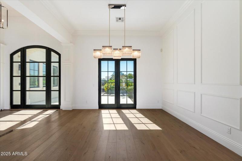 Front door & formal dining room