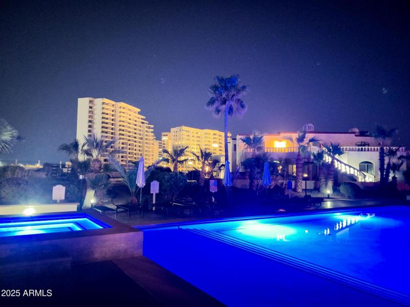 Community Pool Sunset