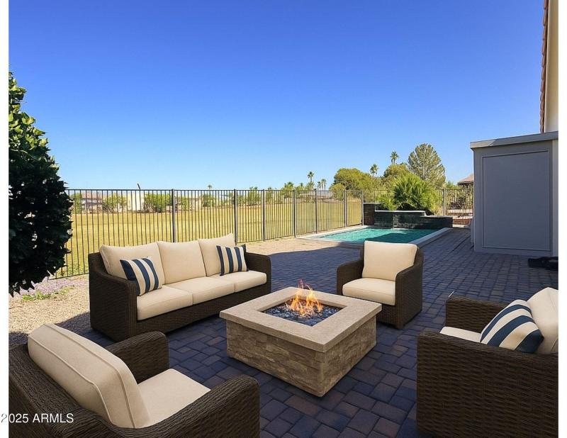 Back Patio Virtually Staged
