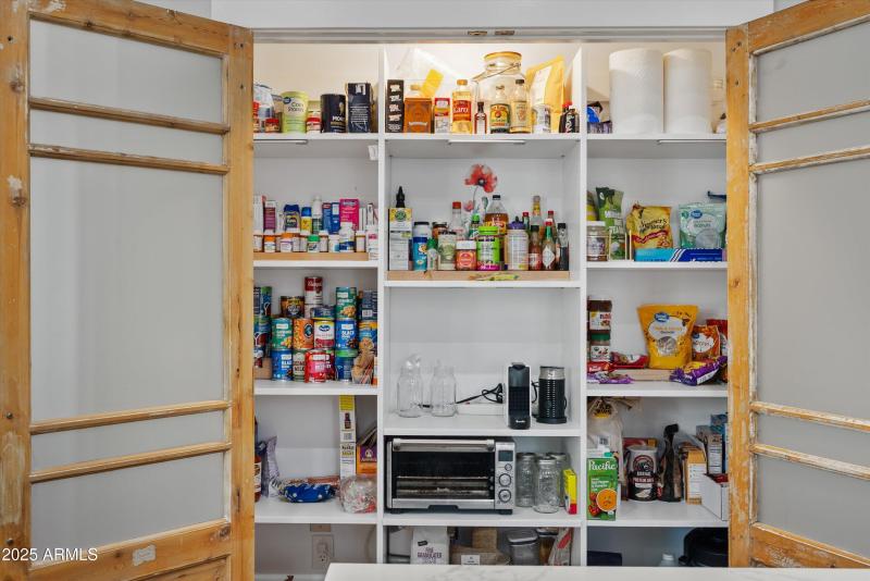 Pantry w/custom doors