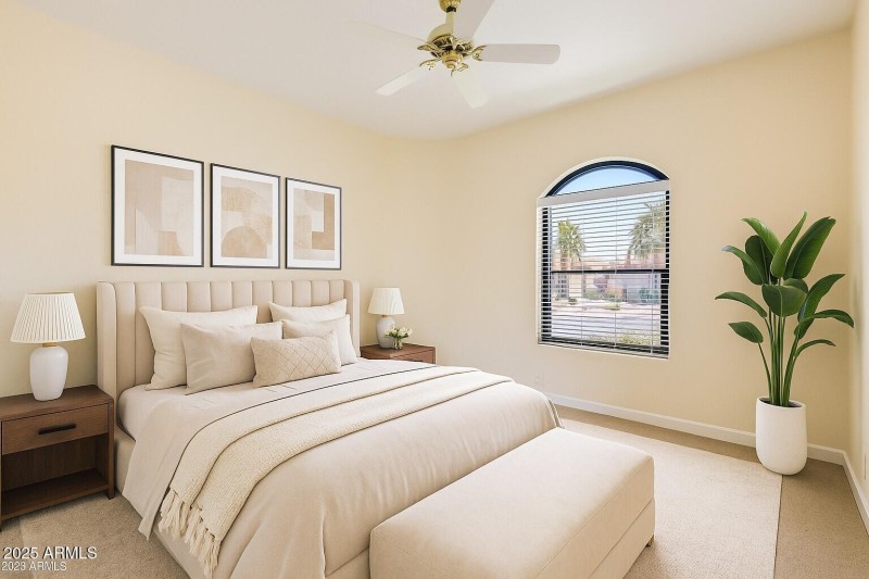 Virtually Staged Guest Bedroom