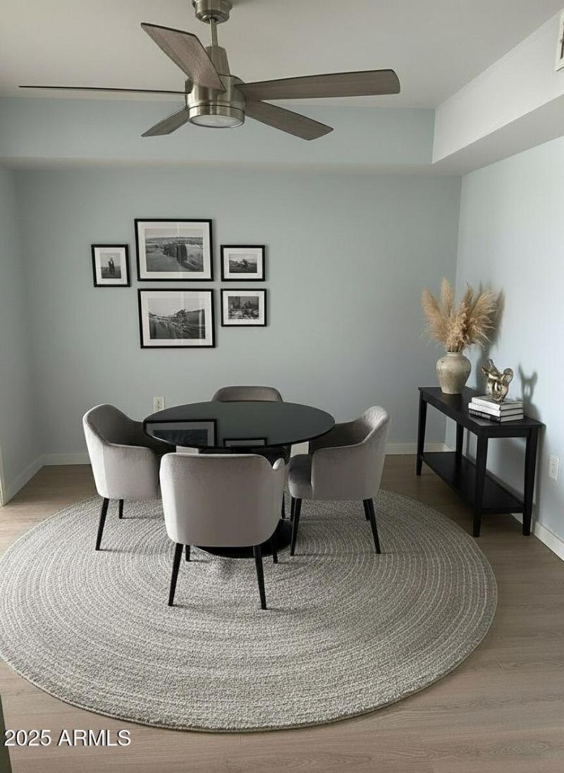 Dining room with rug 1