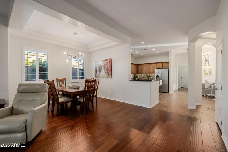 Dining area open to kitchen
