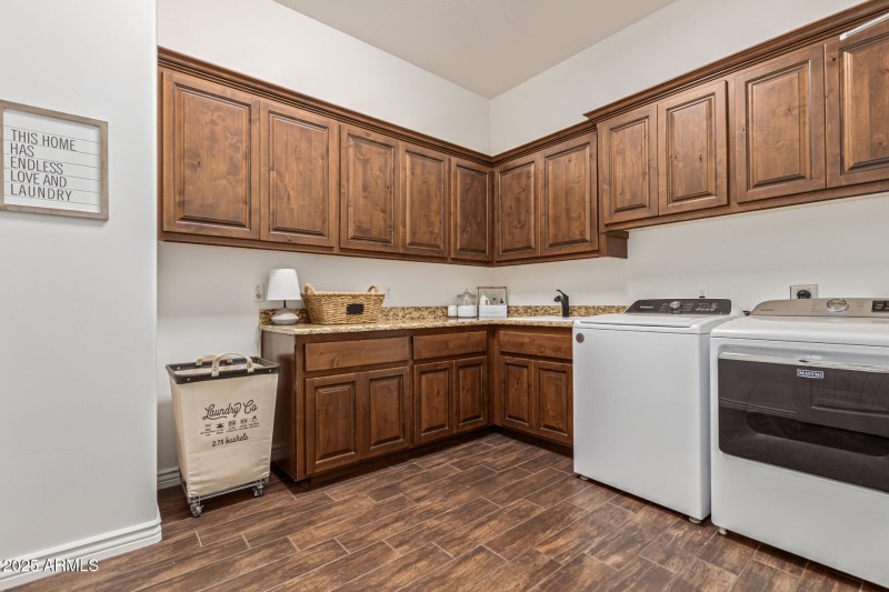 Laundry room with utility sink