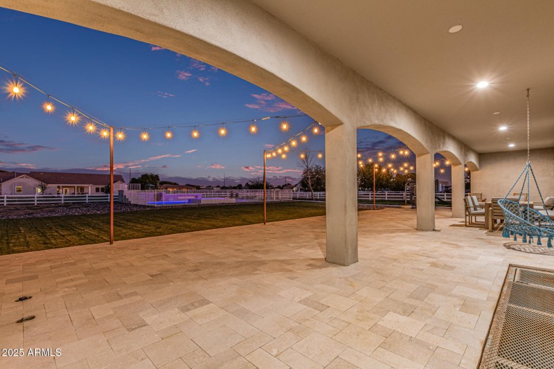 Backyard covered patio