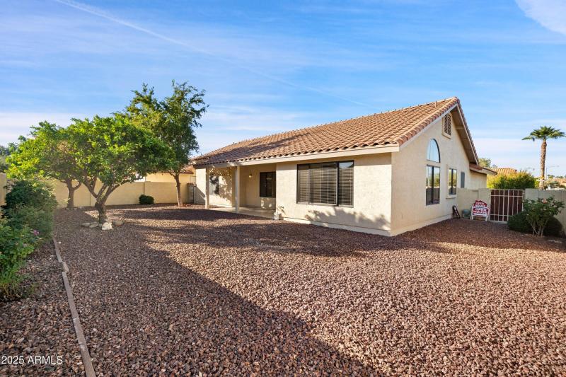 Back yard patio view
