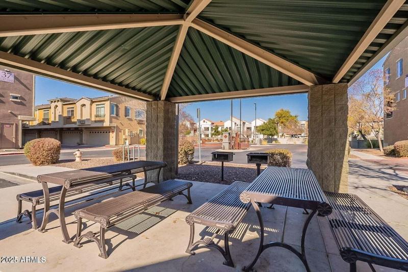 94th BBQ and park benches