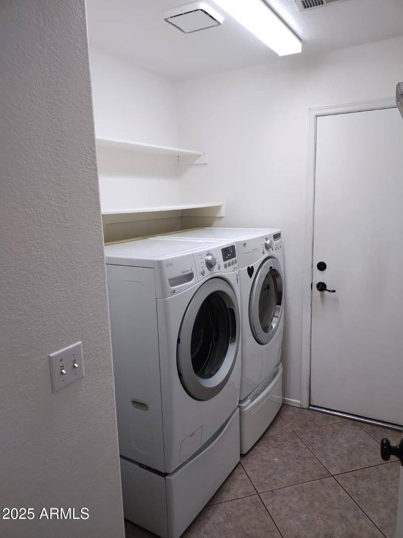 freshly painted laundry room