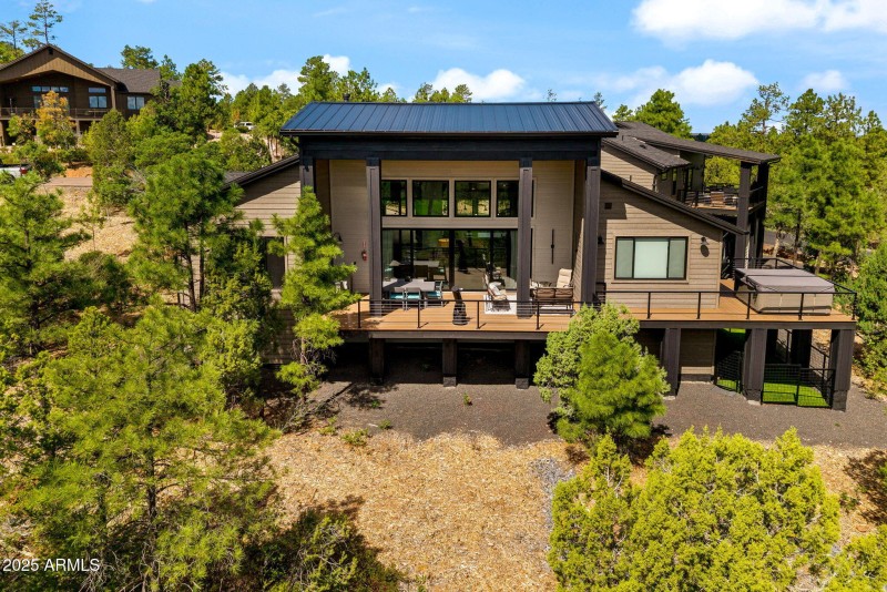 Covered Back Deck Elevated View
