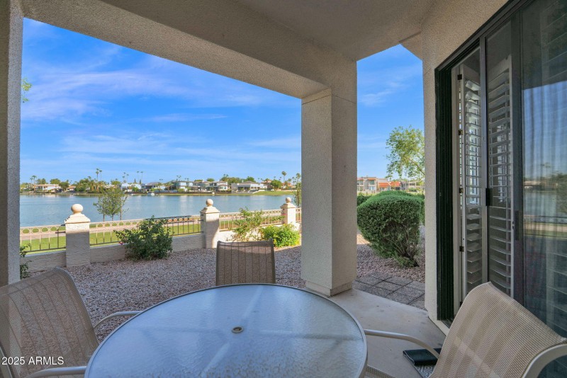 Patio with Lake
