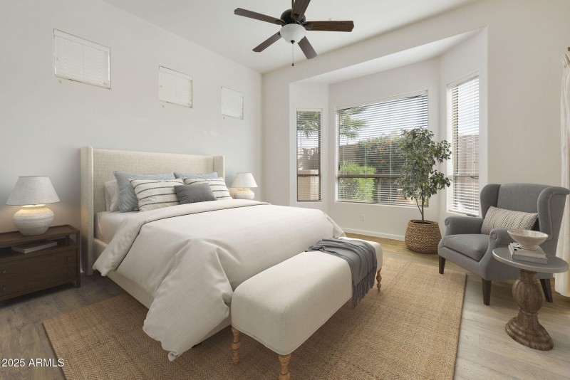 VIRTUALLY STAGED MASTER BEDROOM