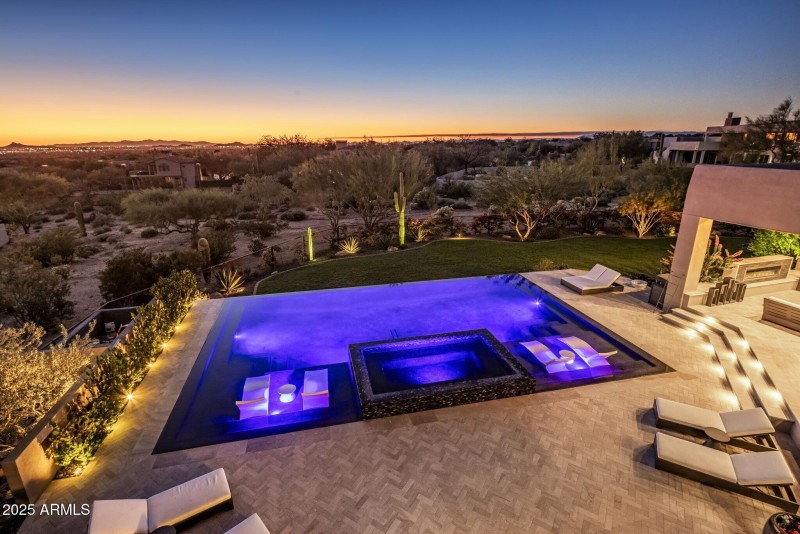 059_Aerial Night Pool View