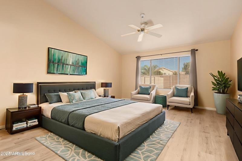 Virtually Staged Primary Bedroom