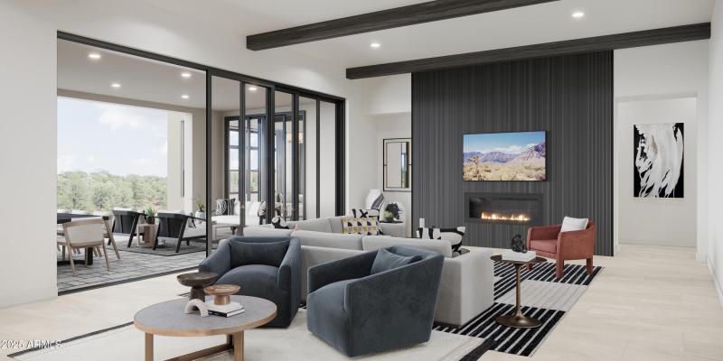 Rendering Great Room W Fireplace