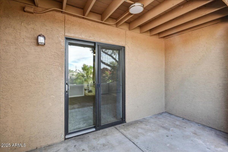 Private covered patio