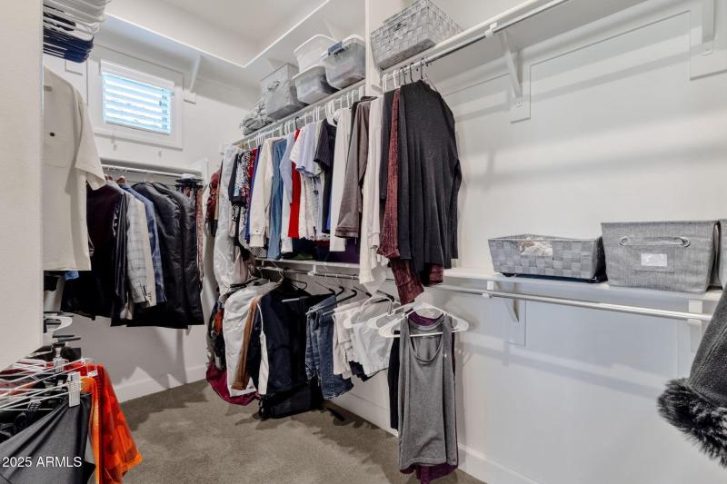 Primary suite closet w/built-ins