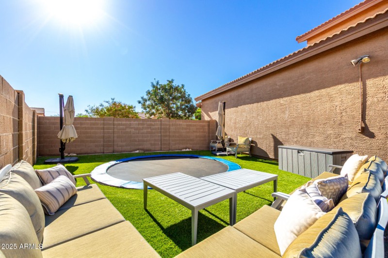 Side Yard with Built-In Trampoline