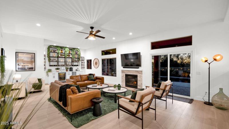 Family Room & Wet Bar/Beverage Center