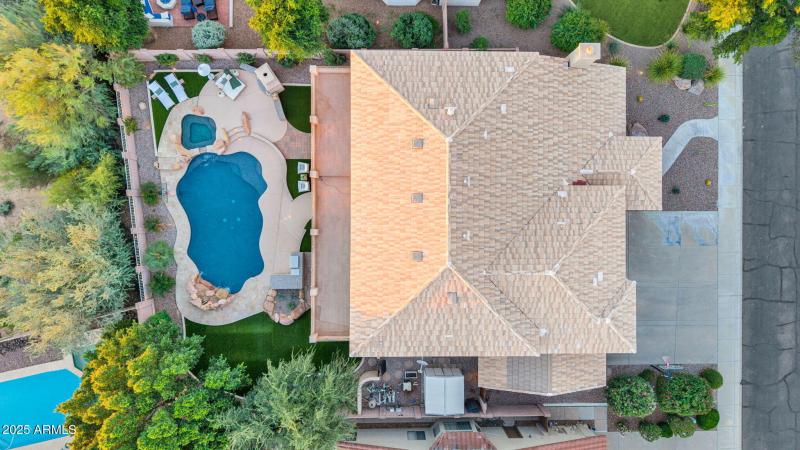 Aerial of Home and Yard