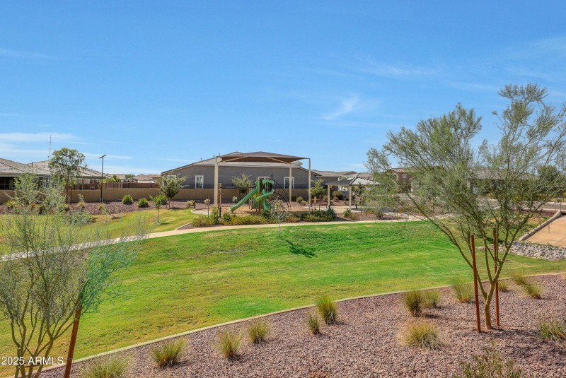 Greenbelt and park adjacent to the home