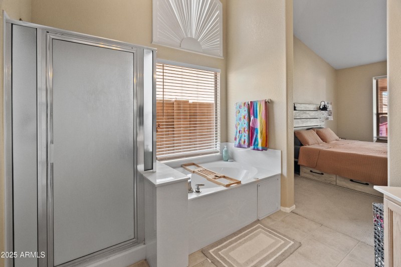 separate tub and shower