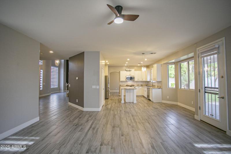 Family Room to Entry and Kitchen