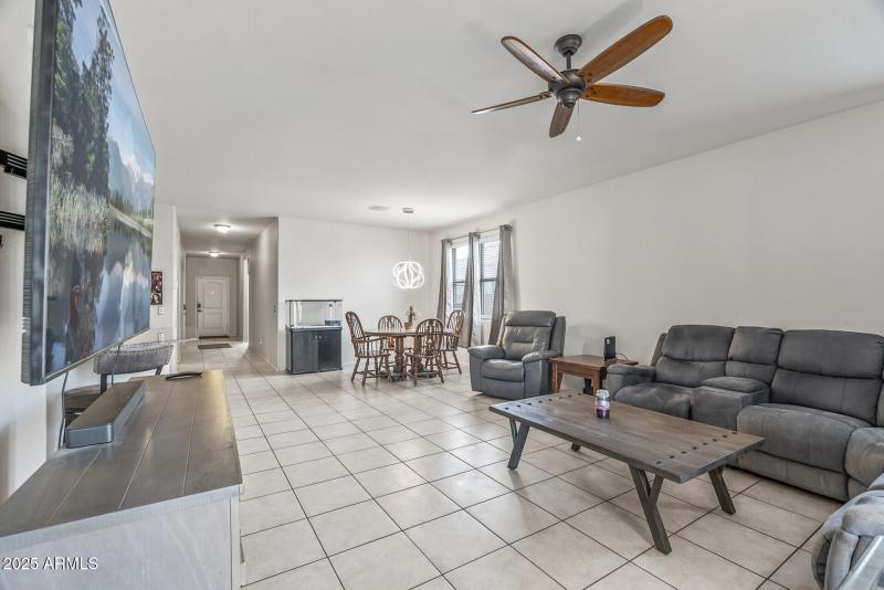 living room into Dining