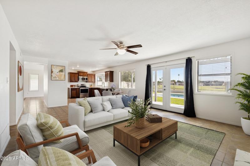 Family Room Virtually Staged