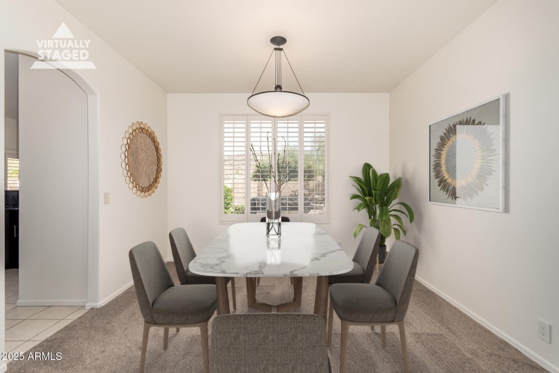Formal Dining Room, Staged