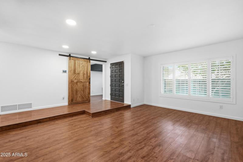 Entry Door to Large Living Room