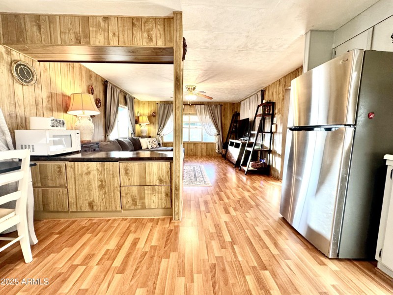 Kitchen View to the Family Room