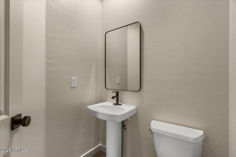 Half bath in hallway