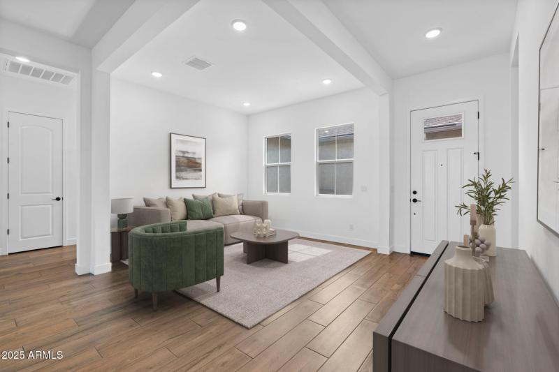 Entry + Formal Living Room