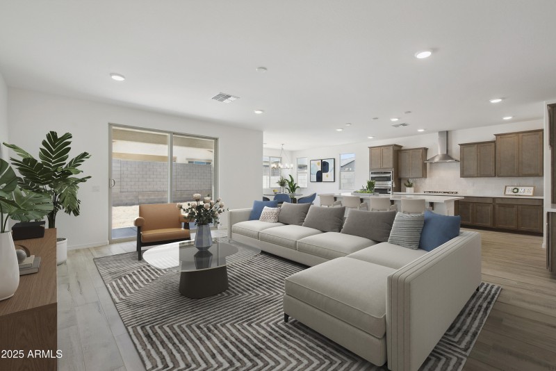 Family room-breakfast area-kitchen