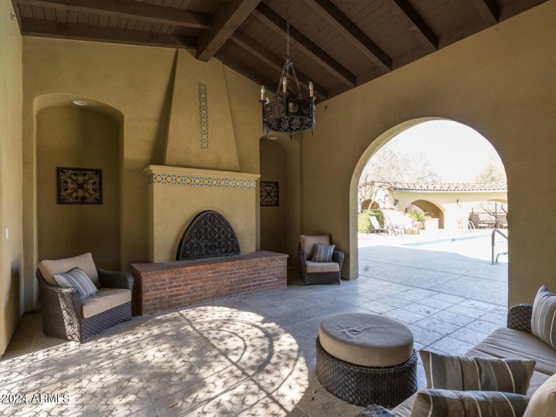 Courtyards sitting area.