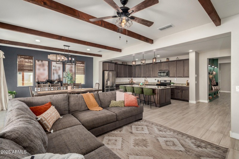 Open great-room layout