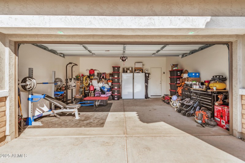 Garage with service door