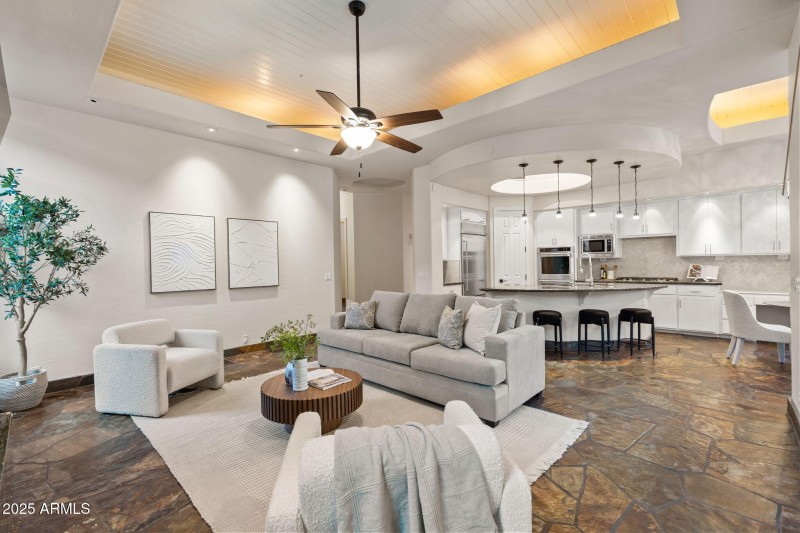 Kitchen Opens to Family Room