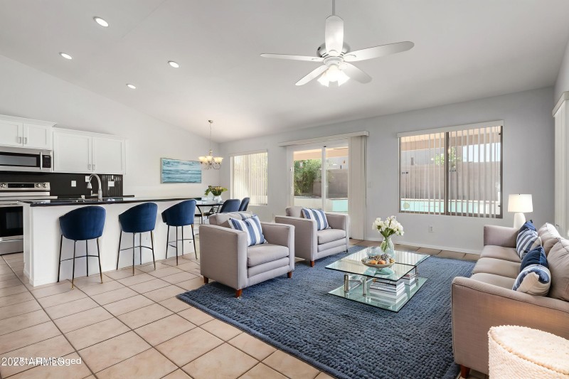 Virtually Staged Family Room