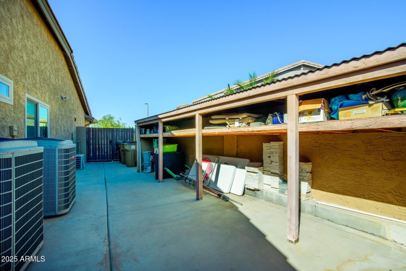 Side Yard, Double Gated for storage!