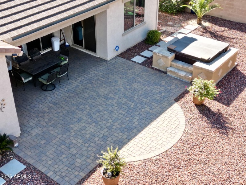 Raised Spa and Patio