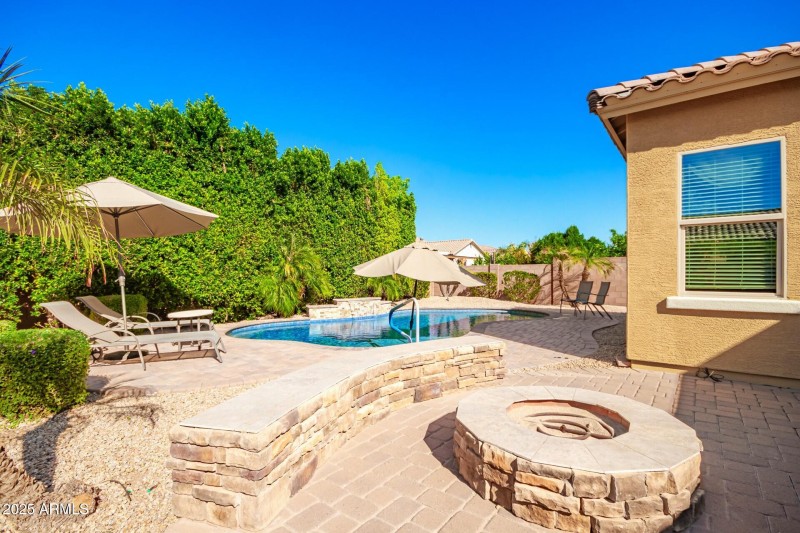 Backyard Firepit to Pool