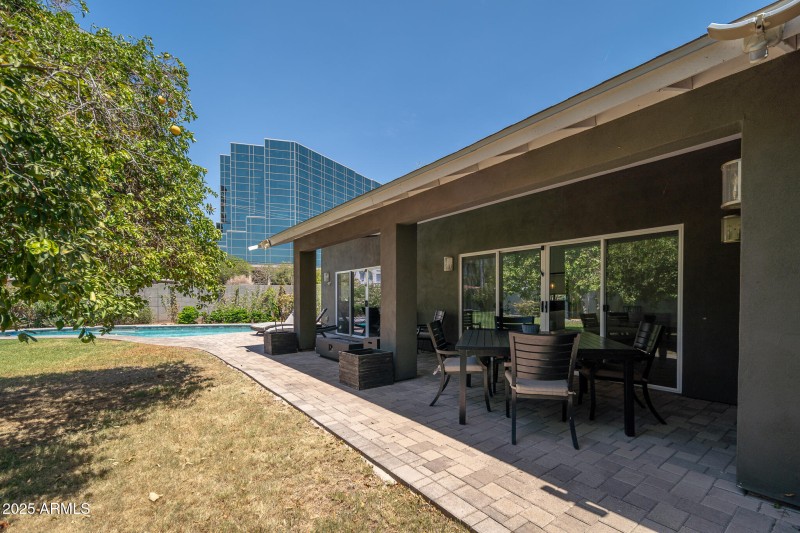 Backyard - Expansive patio great for ent