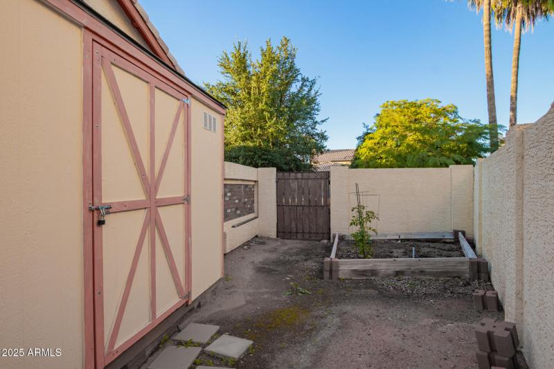 Large shed and garden