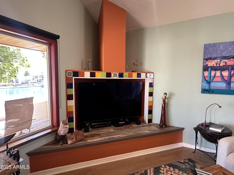 converted fireplace space