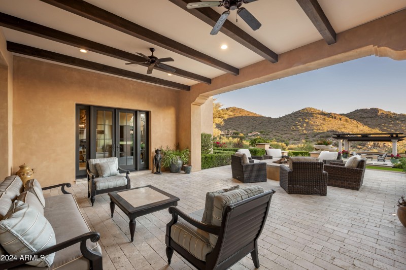 Covered patio w views