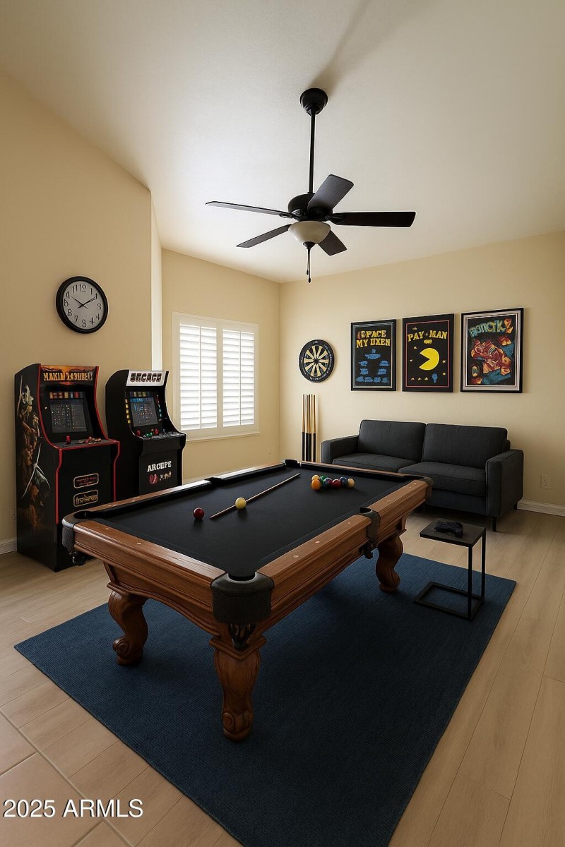 Virtually Staged Game room
